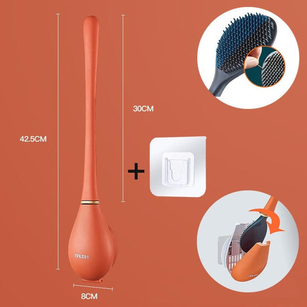 RYNX | Modernity Household Flexography Silicone Toilet Brush Orange