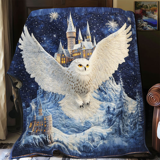 Rynx | Owl In Night Snow Quilt