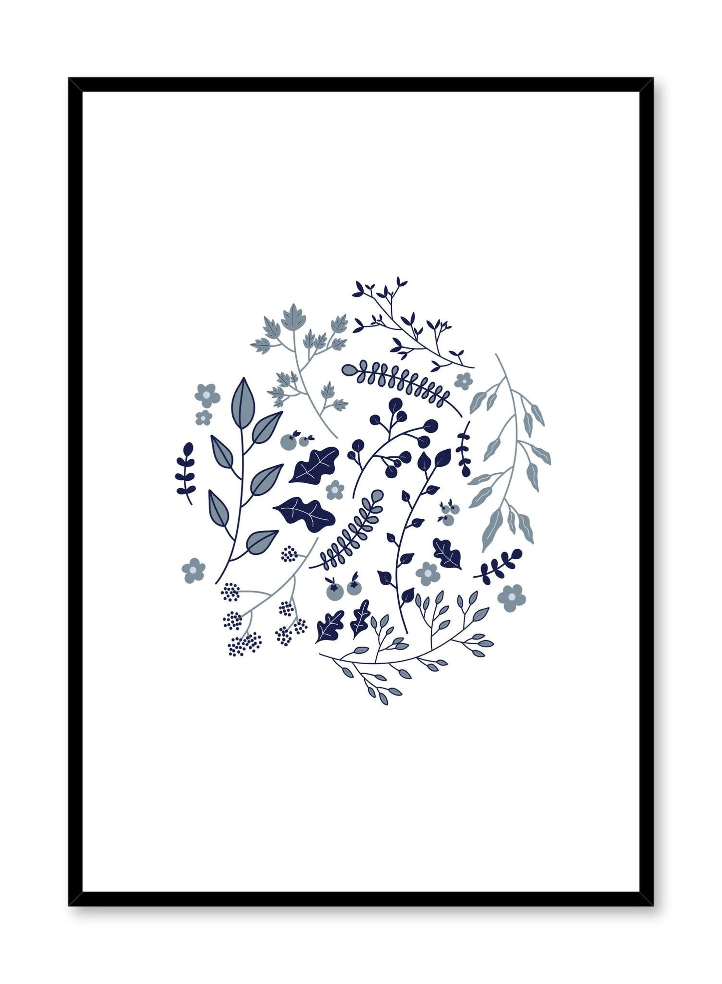 Rynx | Botanicals in Blue, Poster