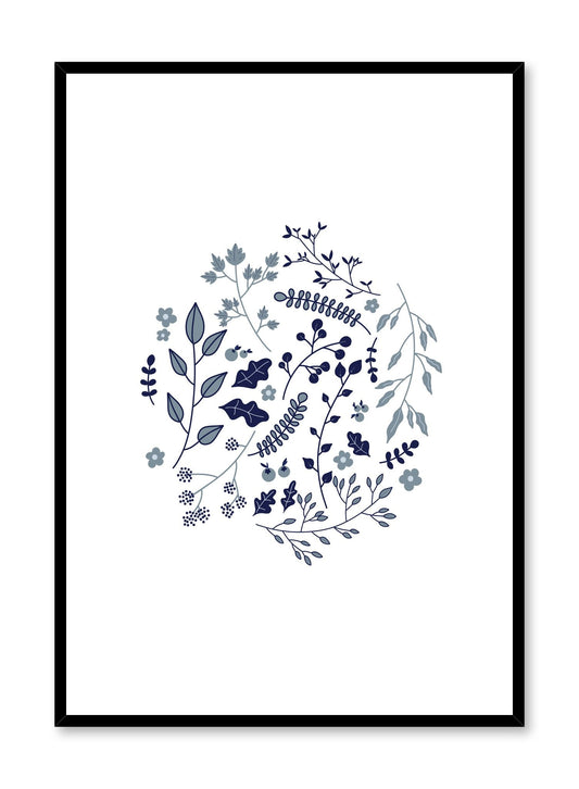 Rynx | Botanicals in Blue, Poster