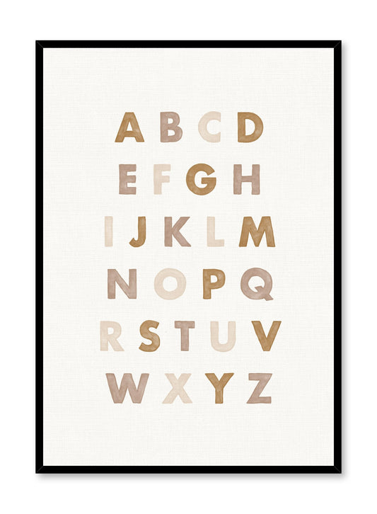 Rynx | Alphabet in Beige, Poster
