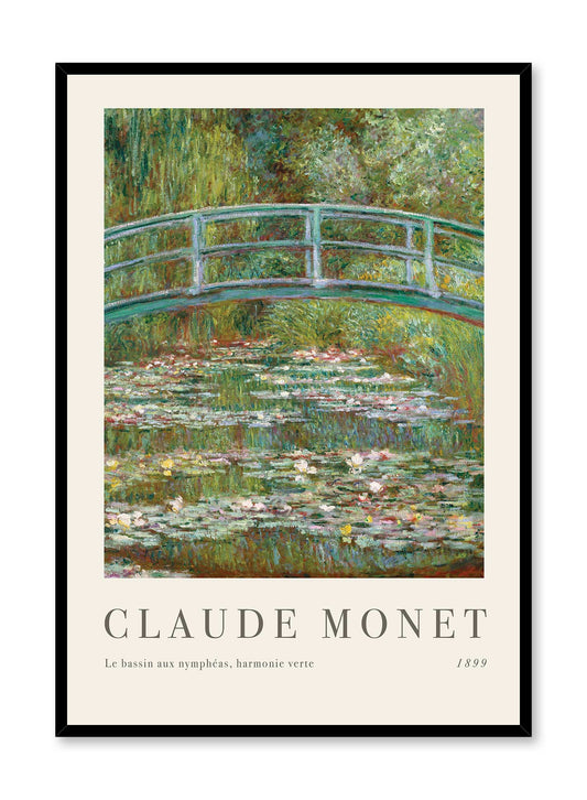 Rynx | Bridge over a pond of water lilies, poster