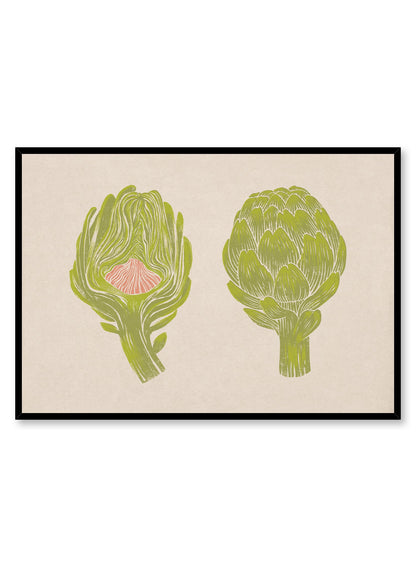 Rynx | Artichoke Duotone Print, Poster