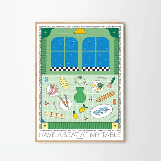 Rynx | A seat at my table Print 50Cm x 70Cm