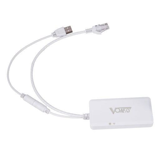 Rynx | VONETS VAP11G-500S High Power CPE 20dbm Mini WiFi 300Mbps Bridge WiFi Repeater Signal Booster, Outdoor Wireless Point to Point, No Obstacles (White)