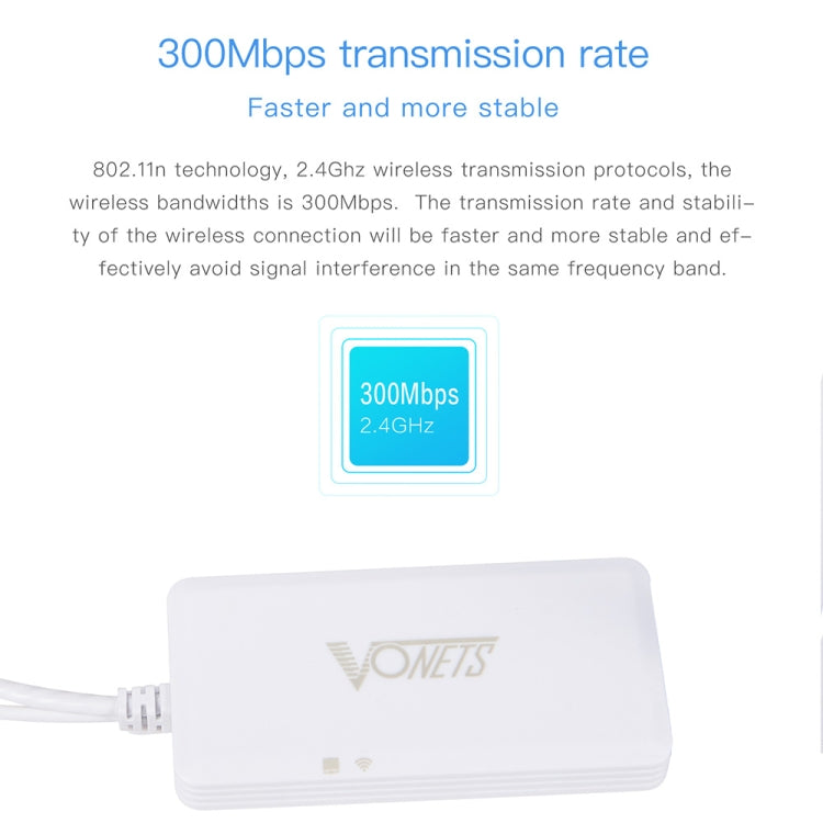Rynx | VONETS VAP11G-500S High Power CPE 20dbm Mini WiFi 300Mbps Bridge WiFi Repeater Signal Booster, Outdoor Wireless Point to Point, No Obstacles (White)