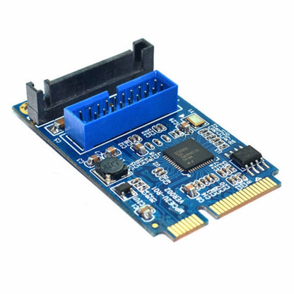 Rynx | MINI PCI-E to USB 3.0 Front 19 Pin Desktop PC Expansion Card (Blue)
