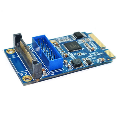 Rynx | MINI PCI-E to USB 3.0 Front 19 Pin Desktop PC Expansion Card (Blue)