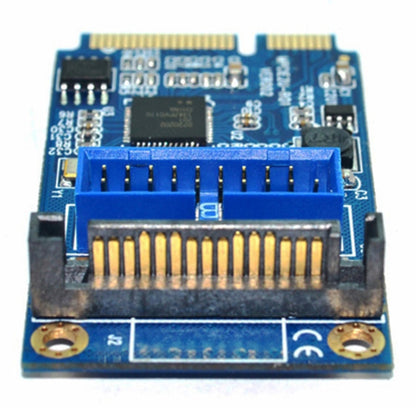 Rynx | MINI PCI-E to USB 3.0 Front 19 Pin Desktop PC Expansion Card (Blue)