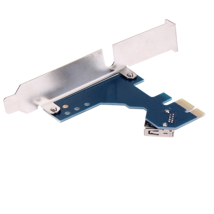Rynx | PCI-E 1 to 3 PCI Express 1 Slots Riser Card 3 PCI-E Slot Adapter PCI-E Port Multiplier Card with 60cm USB Cable (Blue)