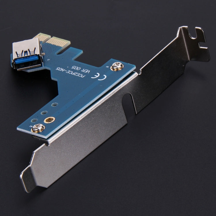 Rynx | PCI-E 1 to 3 PCI Express 1 Slots Riser Card 3 PCI-E Slot Adapter PCI-E Port Multiplier Card with 60cm USB Cable (Blue)