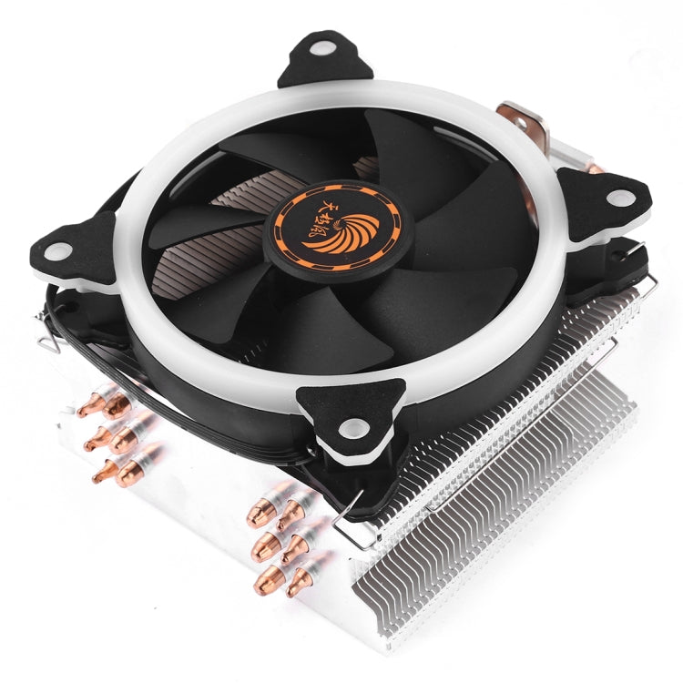 Rynx | 6 Copper Tubes CPU Cooler Hydraulic Bearings Cooling Fan Quiet Fan with RGB Lights 4 Pin for Intel: LGA775 1150 1151 1155 1156 1366 2011 (AMD: FM1 FM2 AM2 AM3+ AM4)