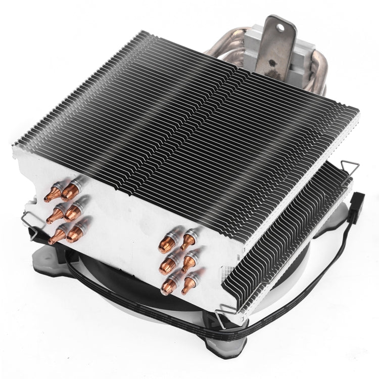 Rynx | 6 Copper Tubes CPU Cooler Hydraulic Bearings Cooling Fan Quiet Fan with RGB Lights 4 Pin for Intel: LGA775 1150 1151 1155 1156 1366 2011 (AMD: FM1 FM2 AM2 AM3+ AM4)