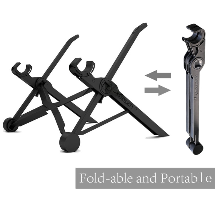 Rynx | NEXSTAND Portable Adjustable Foldable Table Stand for Laptop / Notebook, Suitable for: More than 11.6 inches (Black)