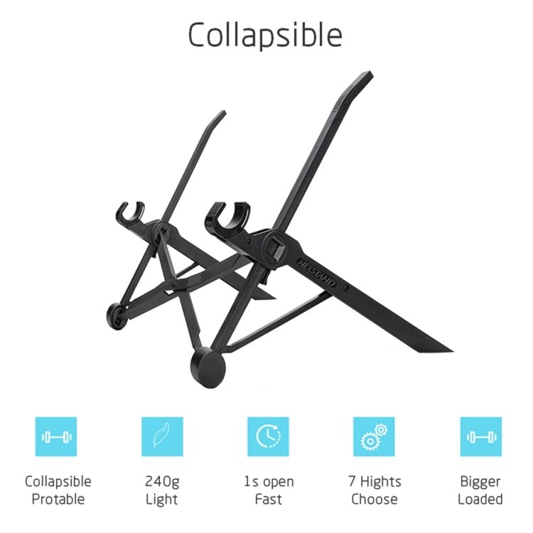 Rynx | NEXSTAND Portable Adjustable Foldable Table Stand for Laptop / Notebook, Suitable for: More than 11.6 inches (Black)