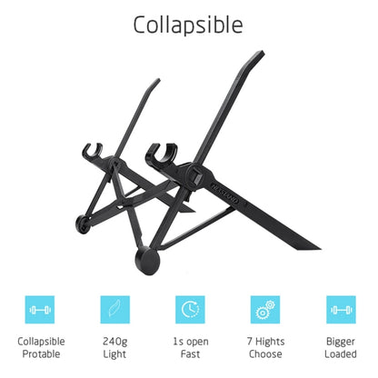 Rynx | NEXSTAND Portable Adjustable Foldable Table Stand for Laptop / Notebook, Suitable for: More than 11.6 inches (Black)