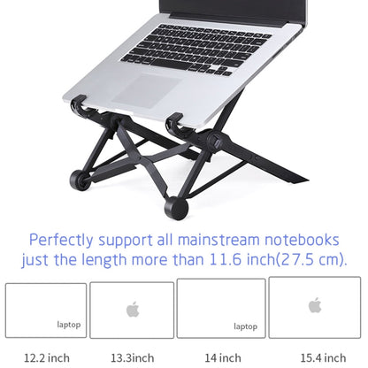 Rynx | NEXSTAND Portable Adjustable Foldable Table Stand for Laptop / Notebook, Suitable for: More than 11.6 inches (Black)