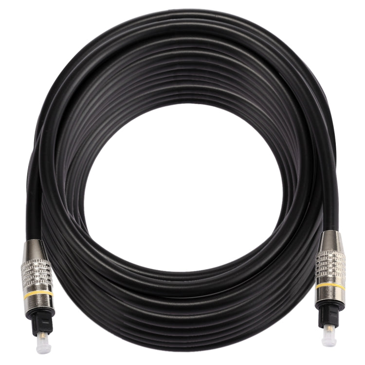 Rynx | 15m OD6.0mm nickel-plated metal head Toslink male to male digital optical audio cable