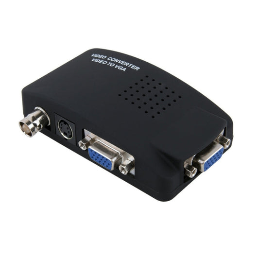Rynx | HOWEI HW-2404 BNC / S-Video to VGA Video Converter (Black)