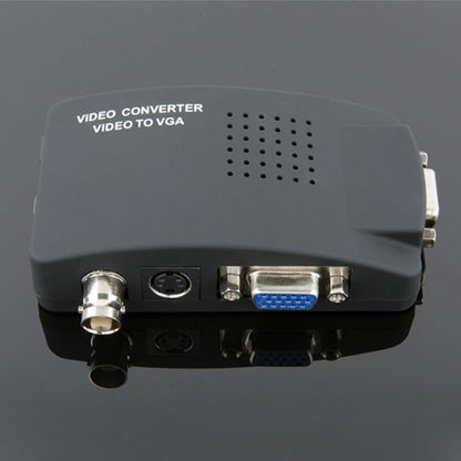 Rynx | HOWEI HW-2404 BNC / S-Video to VGA Video Converter (Black)