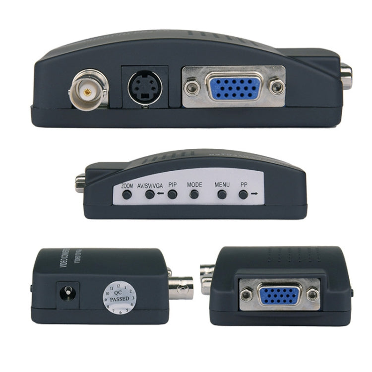 Rynx | HOWEI HW-2404 BNC / S-Video to VGA Video Converter (Black)