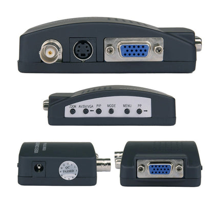 Rynx | HOWEI HW-2404 BNC / S-Video to VGA Video Converter (Black)