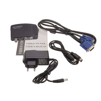 Rynx | HOWEI HW-2404 BNC / S-Video to VGA Video Converter (Black)