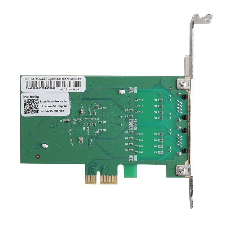Rynx | TXA020 Intel 82575 Dual RJ45 Ports NIC 10/100/1000 Gigabit PCI Express PCIE x1 Network Card Adapter