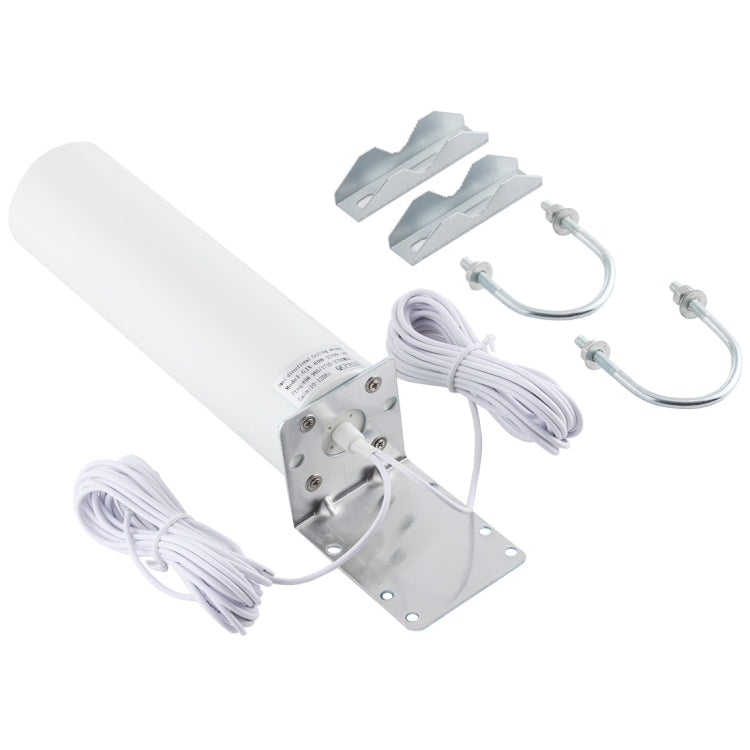 Rynx | 4G LTE WiFi 12DBi Omni external Barrel antenna with TS9 male (White)