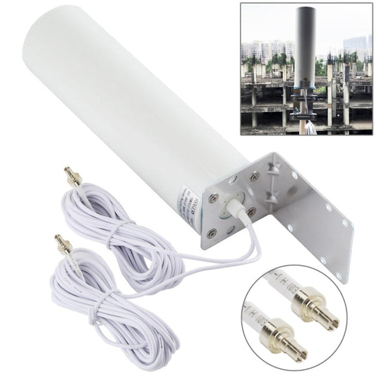 Rynx | 4G LTE WiFi 12DBi Omni Outdoor Antenna with CRC9 Male (White)