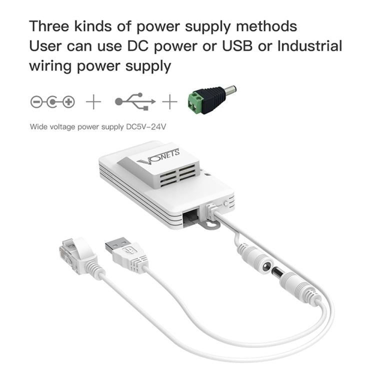 Rynx | VONETS VAP11AC 5G / 2.4G Mini Wireless Bridge with Fan Version 300Mbps + 900Mbps WiFi Repeater, Support for Video Surveillance & Control (White)