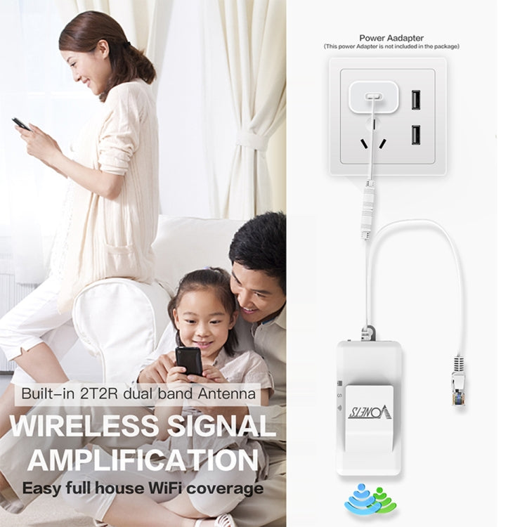 Rynx | VONETS VAP11AC 5G / 2.4G Mini Wireless Bridge with Fan Version 300Mbps + 900Mbps WiFi Repeater, Support for Video Surveillance & Control (White)