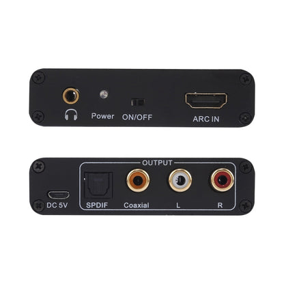 Rynx | 192KHz ARC Audio Extractor HDMI ARC to SPDIF + Coaxial + L/R Converter Audio Return Channel Adapter