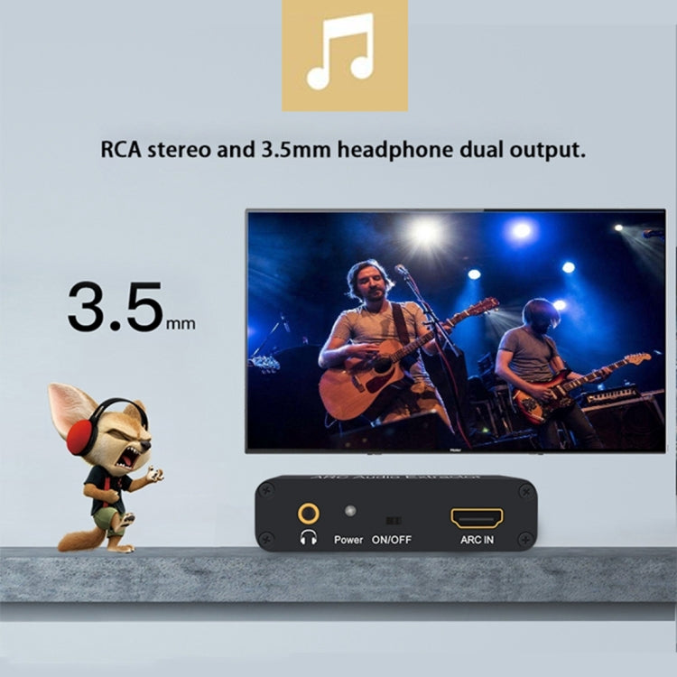 Rynx | 192KHz ARC Audio Extractor HDMI ARC to SPDIF + Coaxial + L/R Converter Audio Return Channel Adapter