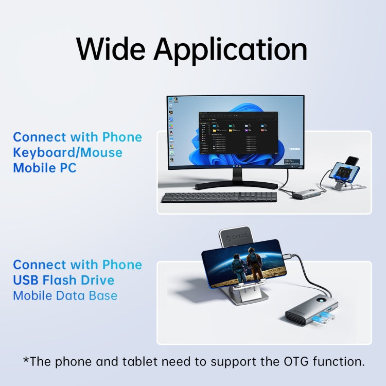 Rynx | ORICO PW11-5P Type-C / USB-C 5-in-1 5Gbps Multifunctional Docking Station (Dark Gray)