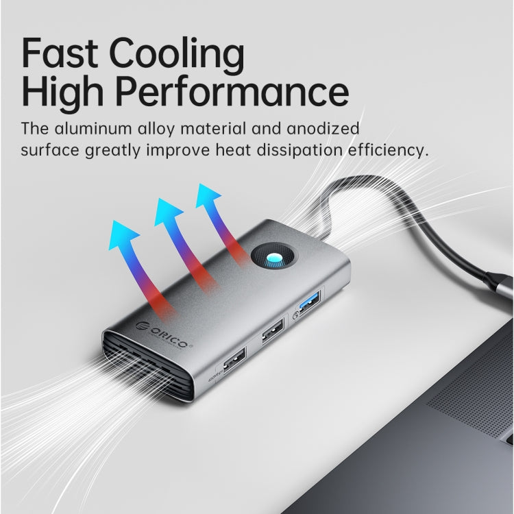 Rynx | ORICO PW11-6P Type-C / USB-C 6-in-1 5Gbps Multifunction Docking Station (Silver)