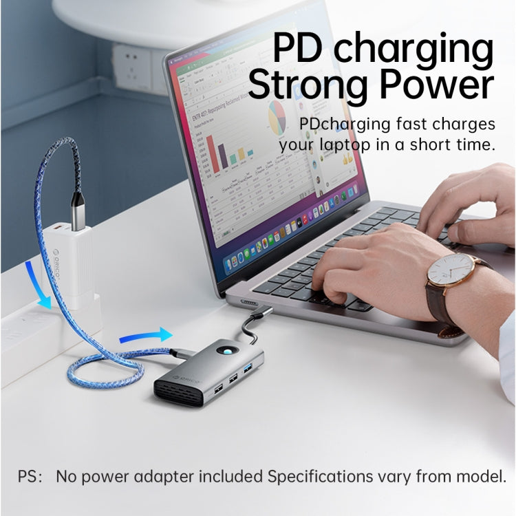 Rynx | ORICO PW11-6P Type-C / USB-C 6-in-1 5Gbps Multifunction Docking Station (Silver)