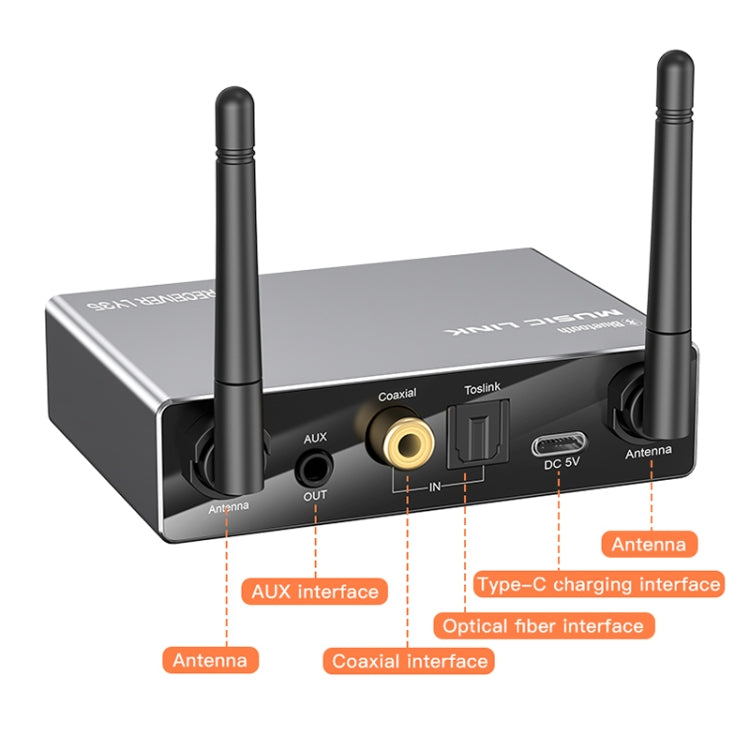 Rynx | LY35 Optical Fiber Coaxial Digital-to-Analog 6 in 1 Bluetooth Receiver & Transmitter