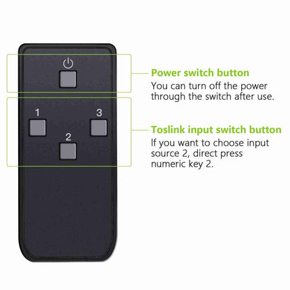 Rynx | NK-T32 Toslink 3 In 2 Out Switch/Splitter with IR Remote Control
