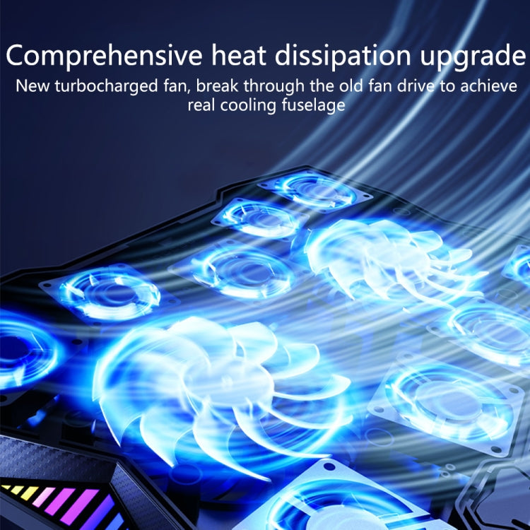 Rynx | Benks SR08 Notebook Computer Cooling Fan Pad Desktop Laptop Riser Stand with LED Light