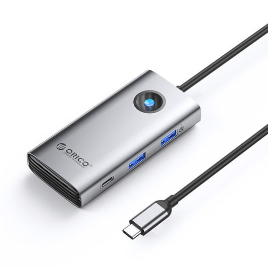 Rynx | ORICO ORICO-PW11-6PCR R45 Type-C / USB-C 6-in-1 5Gbps multifunctional docking station (Dark Grey)