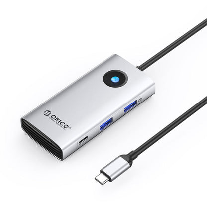 Rynx | ORICO ORICO-PW11-6PCR R45 Type-C / USB-C 6-in-1 5Gbps Multi-function Docking Station (Silver)