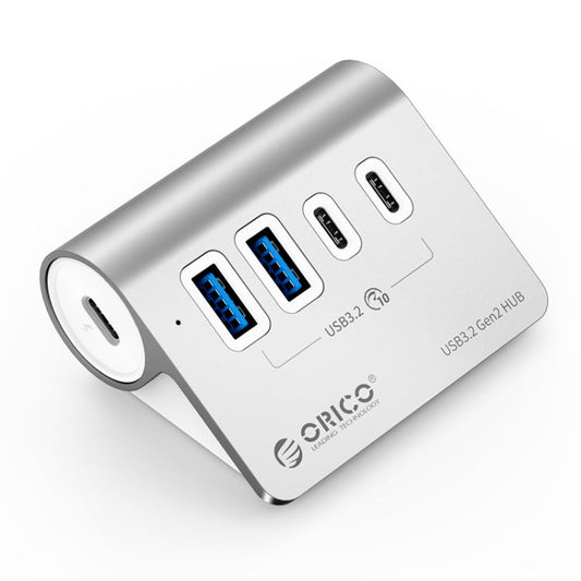 Rynx | ORICO M3CU2 Aluminum alloy 4-Port Type-C and USB 3.2 Gen2 10Gbps HUB (Silver)