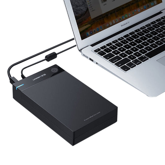 Rynx | UGREEN US222 HDD Enclosure 2.5 / 3.5 Inch SATA to USB 3.0 SSD Adapter Hard Drive Box External HDD Enclosure, Supports UASP Protocol