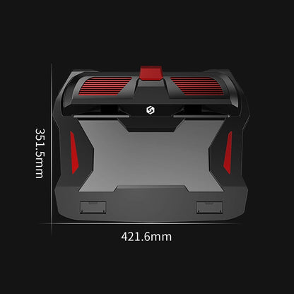 Rynx | SSRQ-021S Red Light Version Edge-Incoming Double-Fan Laptop Cooler Two-Speed Adjustable Computer Base for Laptops Under 18 Inches