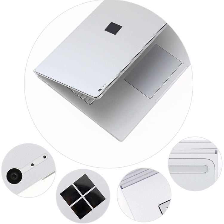 Rynx | 4 in 1 Notebook Shell Protective Film Sticker Set for Microsoft Surface Book 2 15 Inch (Silver)
