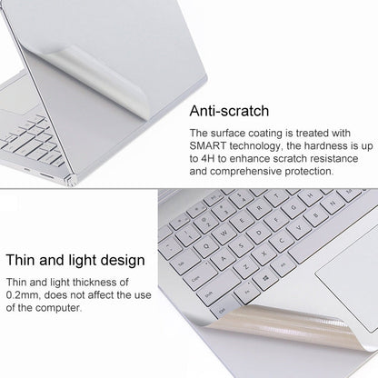 Rynx | 4 in 1 Notebook Shell Protective Film Sticker Set for Microsoft Surface Book 2 15 Inch (Silver)