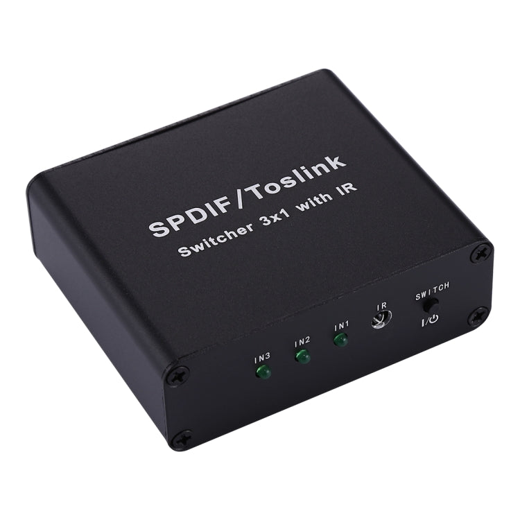 Rynx | NK-3X1 Full HD SPDIF / Toslink Digital Optical Audio 3 x 1 Switch Extension with IR Remote Control