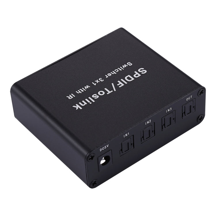 Rynx | NK-3X1 Full HD SPDIF / Toslink Digital Optical Audio 3 x 1 Switch Extension with IR Remote Control