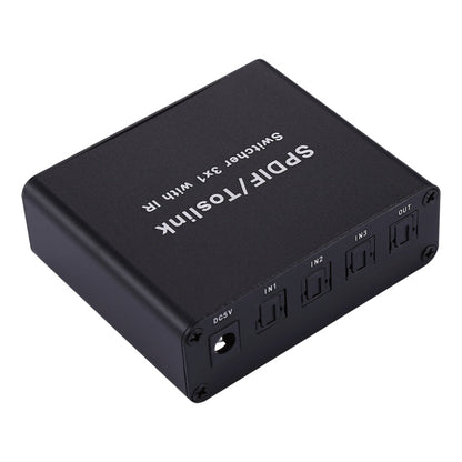 Rynx | NK-3X1 Full HD SPDIF / Toslink Digital Optical Audio 3 x 1 Switch Extension with IR Remote Control